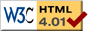 Grafik: W3C HTML 4.01 valide.